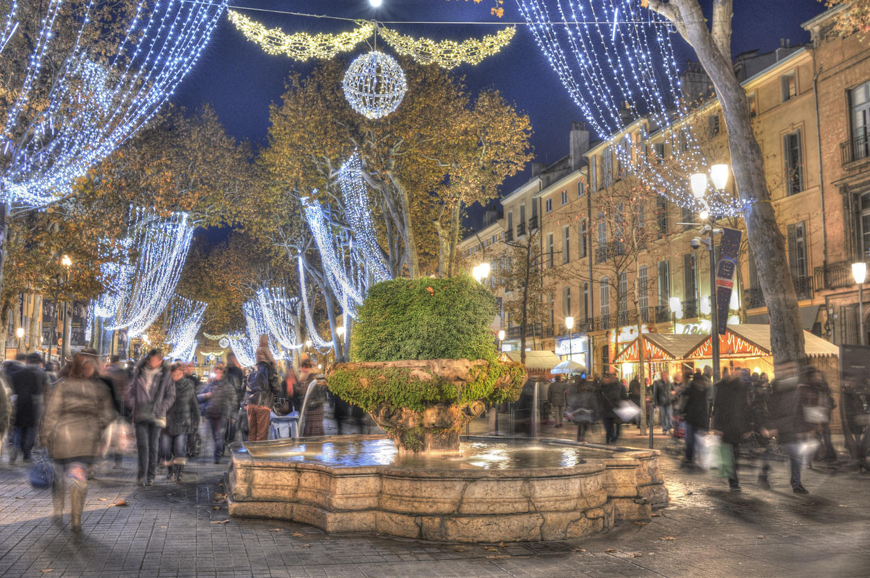 Aix en Provence, Marsilya, noel zamanı, christmas pazarı