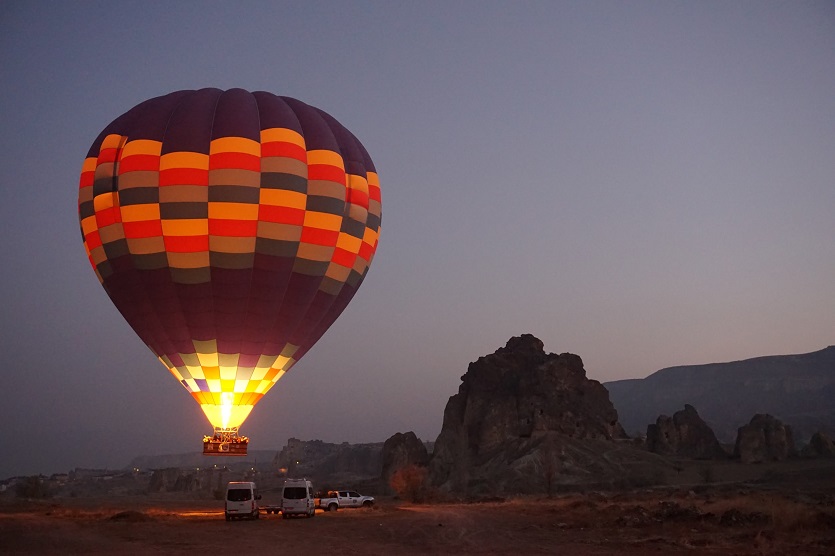 Uçan balon gezisi.