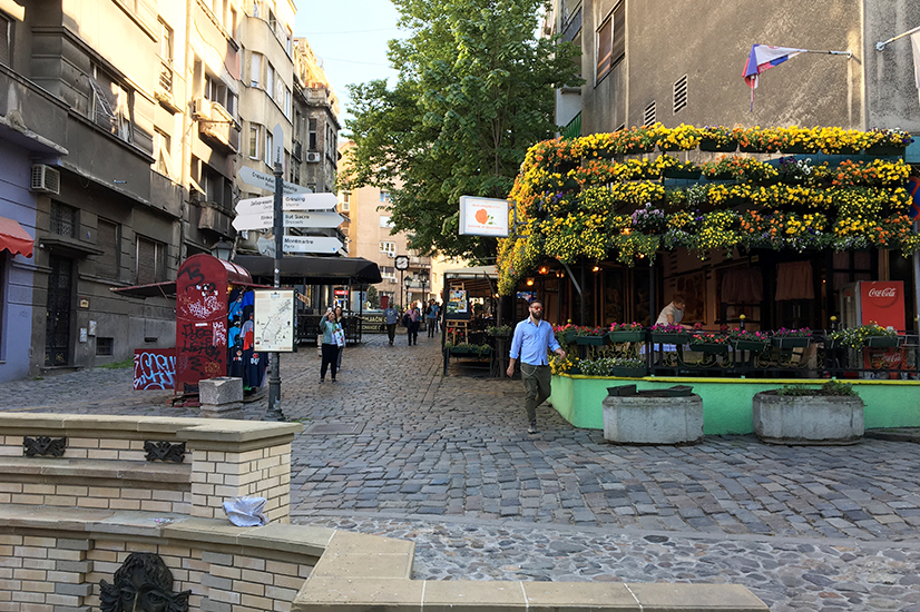 Belgrad'ın bohem bölgesi. 
