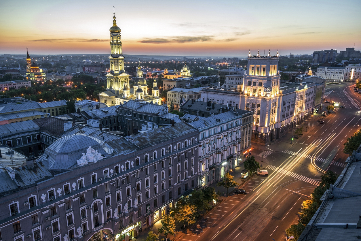 Kharkiv akşamüstü manzarası