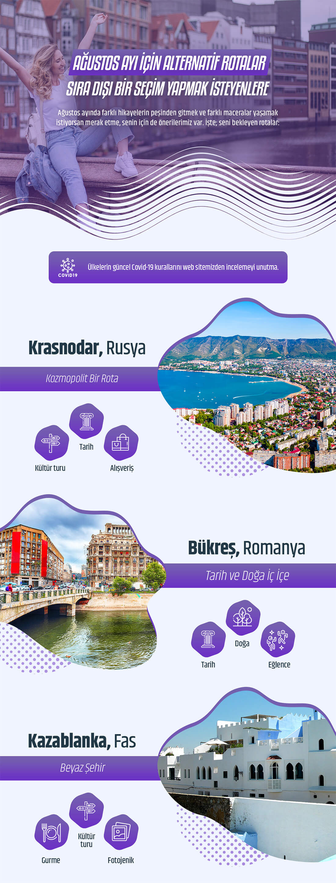 Ağutos Ayı Alternatif Rotalar