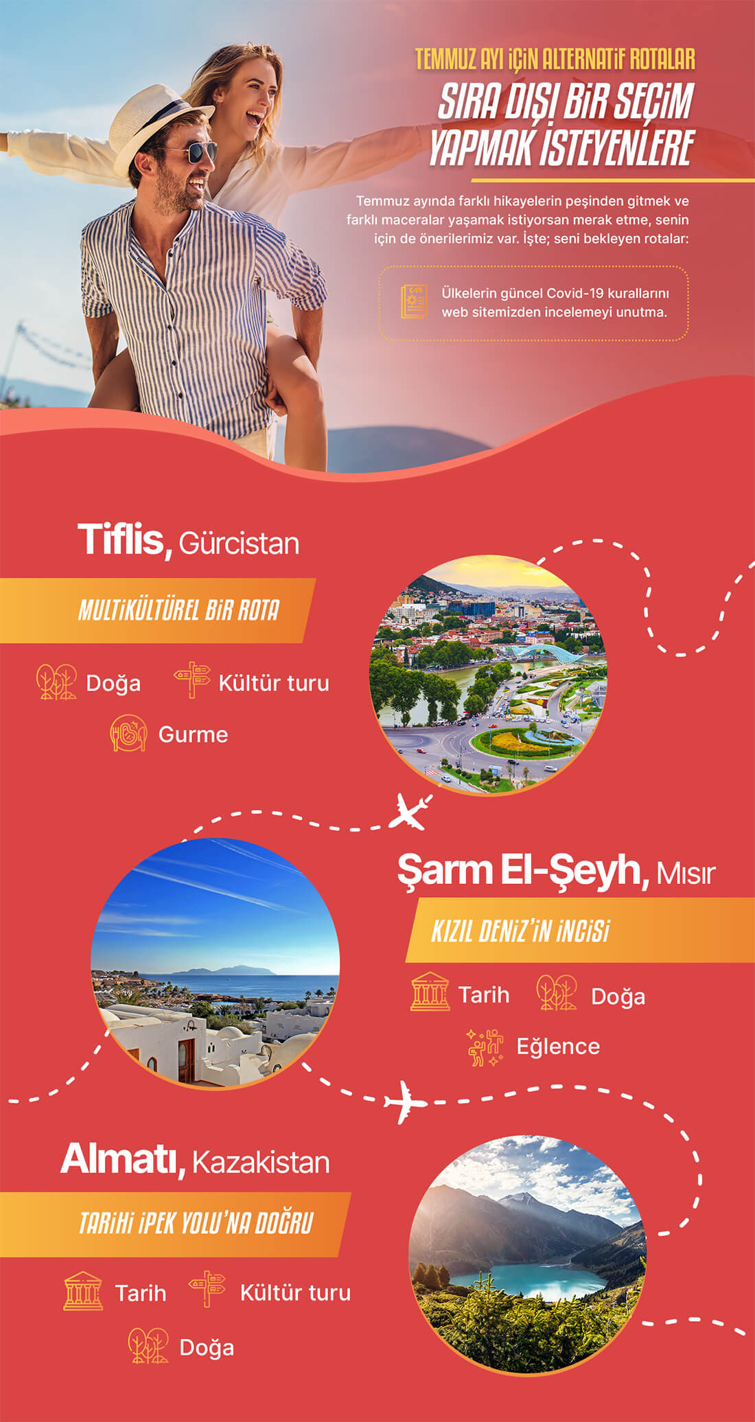 Temmuz Ayı Alternatif Rotalar